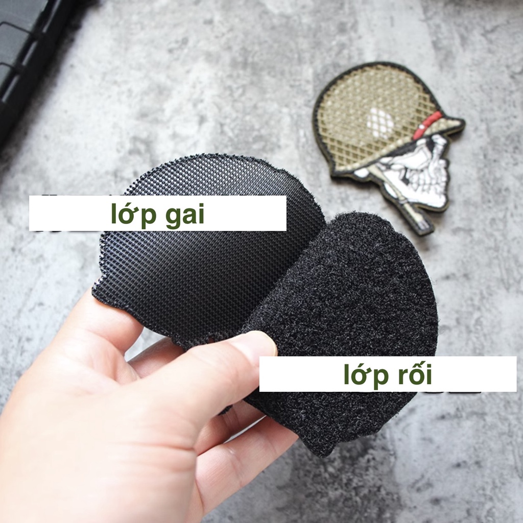 Patch chiến binh đầu lâu dán quần áo_ba lô_ túi xách