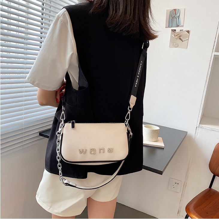 Túi xách nữ đeo 2 kiểu dây phối xích cực lạ chất da mềm mịn cao cấp Capucha T282