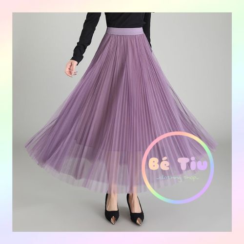 Chân Váy Dài Ren Lưới Thời Trang Nữ Phối Được Các Loại Áo | Bé Tiu Clothing