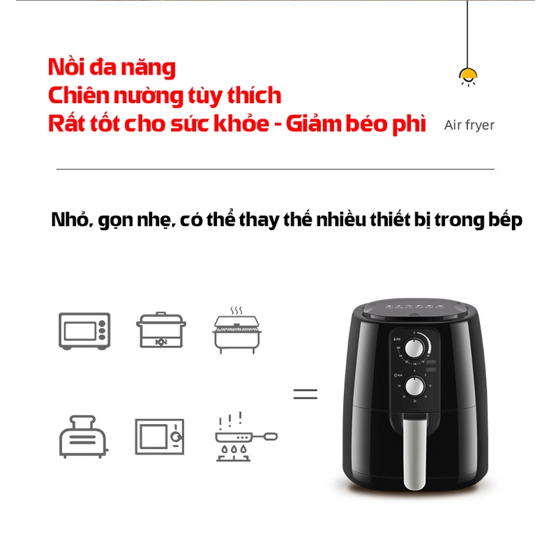 Nồi chiên không dầu dung tích 7 - 8 -9lít CAMEL Bảo hành 12tháng