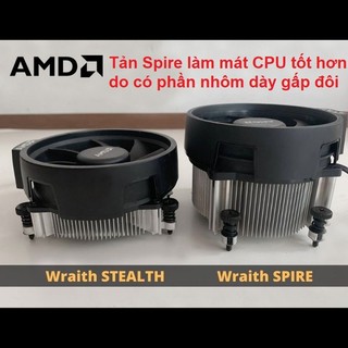 Quạt tản nhiệt cpu AMD Wraith Stealth, Spire hàng qua sử dụng, nguyên bản, sạch sẽ
