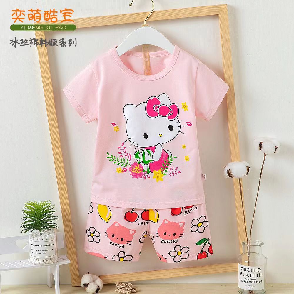 (KUBAO 16-25kg) Bộ quần áo Quảng Châu cho bé - Bộ cotton xuất Hàn KUBAO cho bé gái 3-6 tuổi