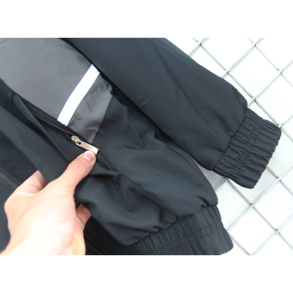 ÁO KHOÁC JACKET AC MILAN 2023 MÀU ĐEN MỚI NHẤT