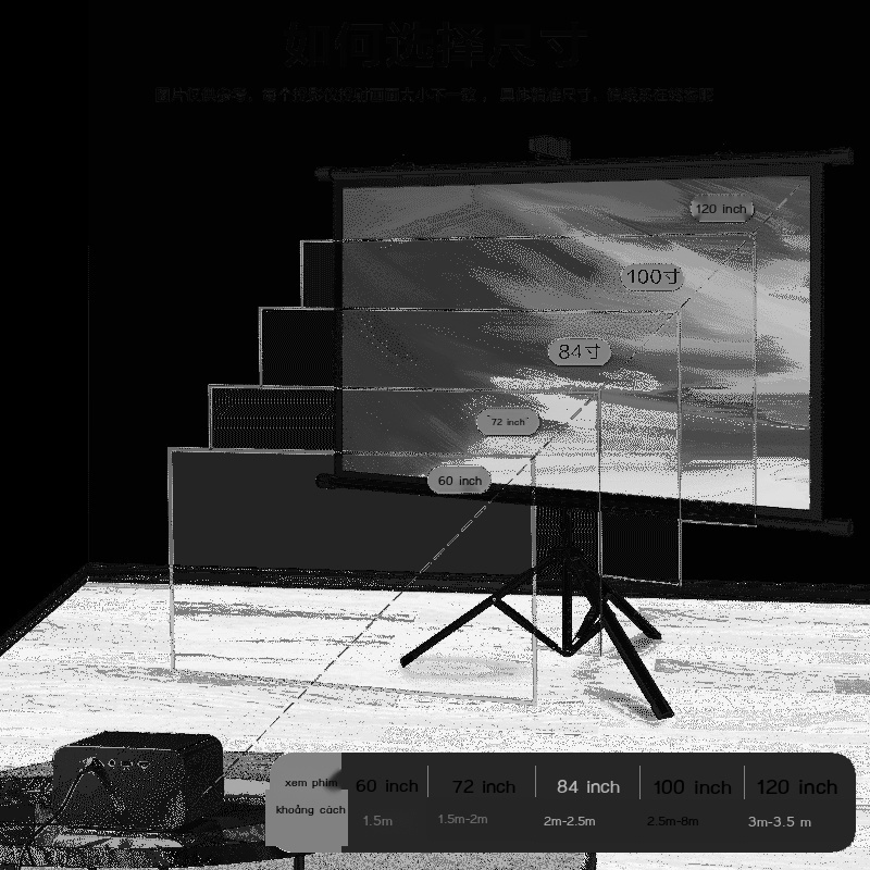 Màn Chiếu 3 Chân Di Động