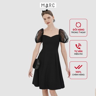 Đầm nữ MARC FASHION midi tay phối lưới FARH014121