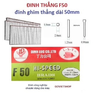 Đinh F50 hộp có 5000 cây kim Ghim thẳng dài 50mm dùng bấm gỗ ván