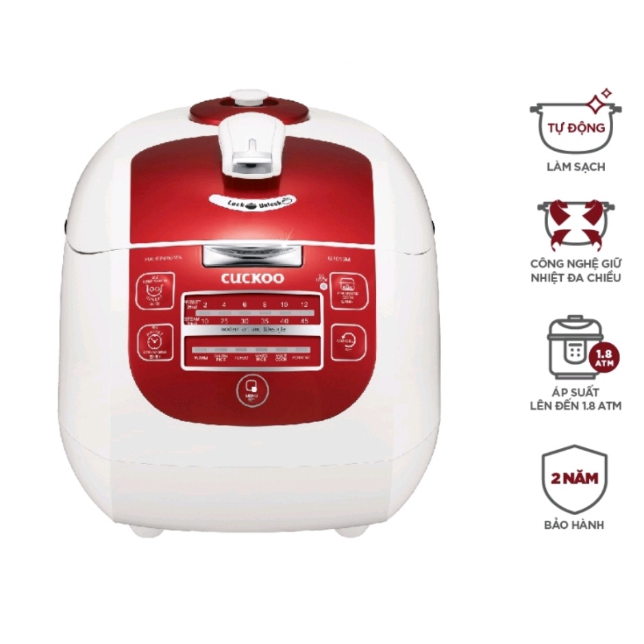 Nồi cơm áp suất điện tử CUCKOO 1.8L CRP-G1015M - HÀNG CHÍNH HÃNG