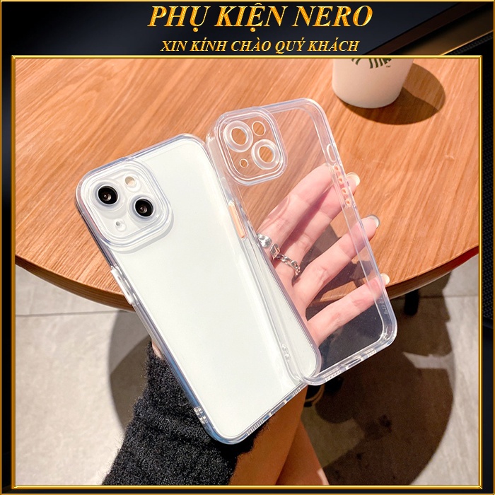 Ốp Lưng Iphone Bảo Vệ Lỗ Viền Camera Trong Suốt Chống Bụi Bẩn 7plus/8/8plus/x/xs/11/12/pro/max/plus/promax [Bo Cam]