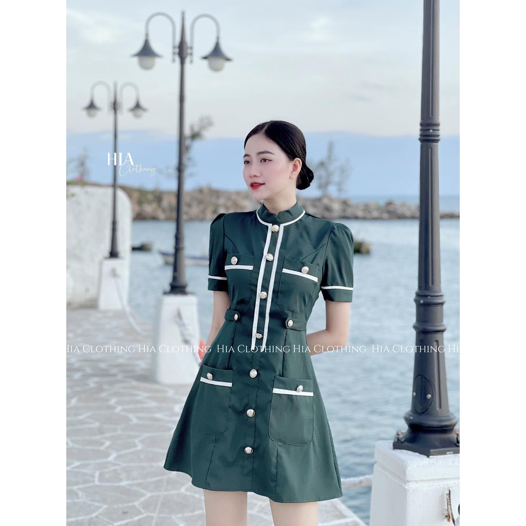 Váy Cổ Tròn Nhiều Viền HIA Clothing V817