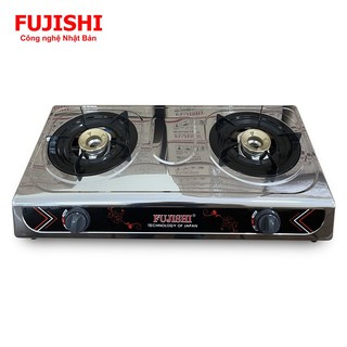 Bếp gas đôi chén đồng mặt inox FUJISHI FU-210-iN - Tiết kiệm gas - Bảo hành chính hãng 1 năm