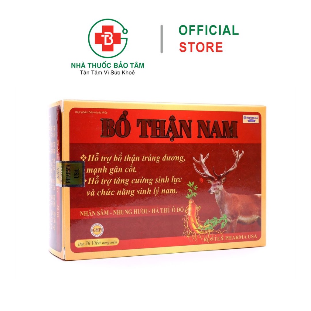 Tăng cường sinh lý nam thảo dược Bổ Thận Nam HDPHARMA bổ thận, tráng dương - 30 viên [Bổ Thận Nam Vỉ]