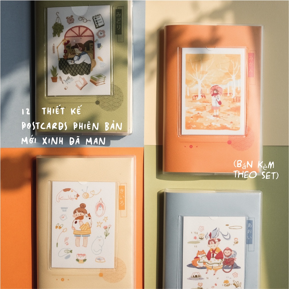 Sổ bìa nhựa Palette series A5 🎨 6 màu bìa- 2 kích thước - 4 loại ruột -12 postcards đi kèm 🌈