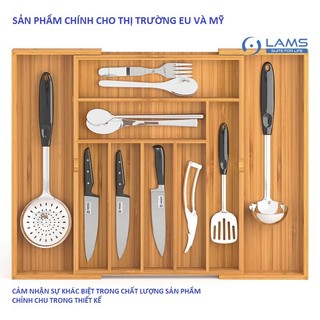 Khay đựng đồ chia ngăn mở rộng bằng gỗ đa năng-loại 9 ngăn LAMS