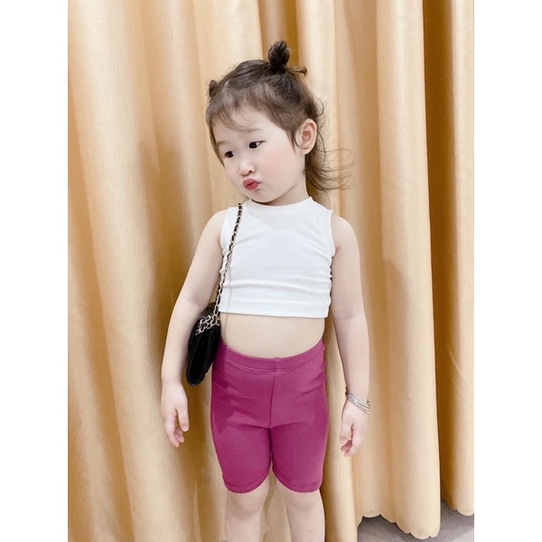 Áo crotop sát nách cho bé, chất liệu cotton 100%, mặc cùng quần legging ngố Xún lolakid