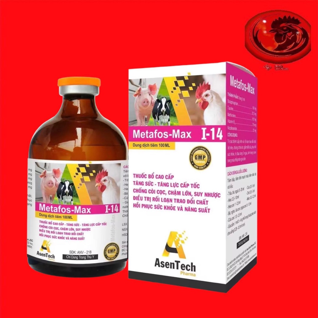 METAFOS - MAX I 14 100 ml dinh dưỡng cho gà đá máu lên
