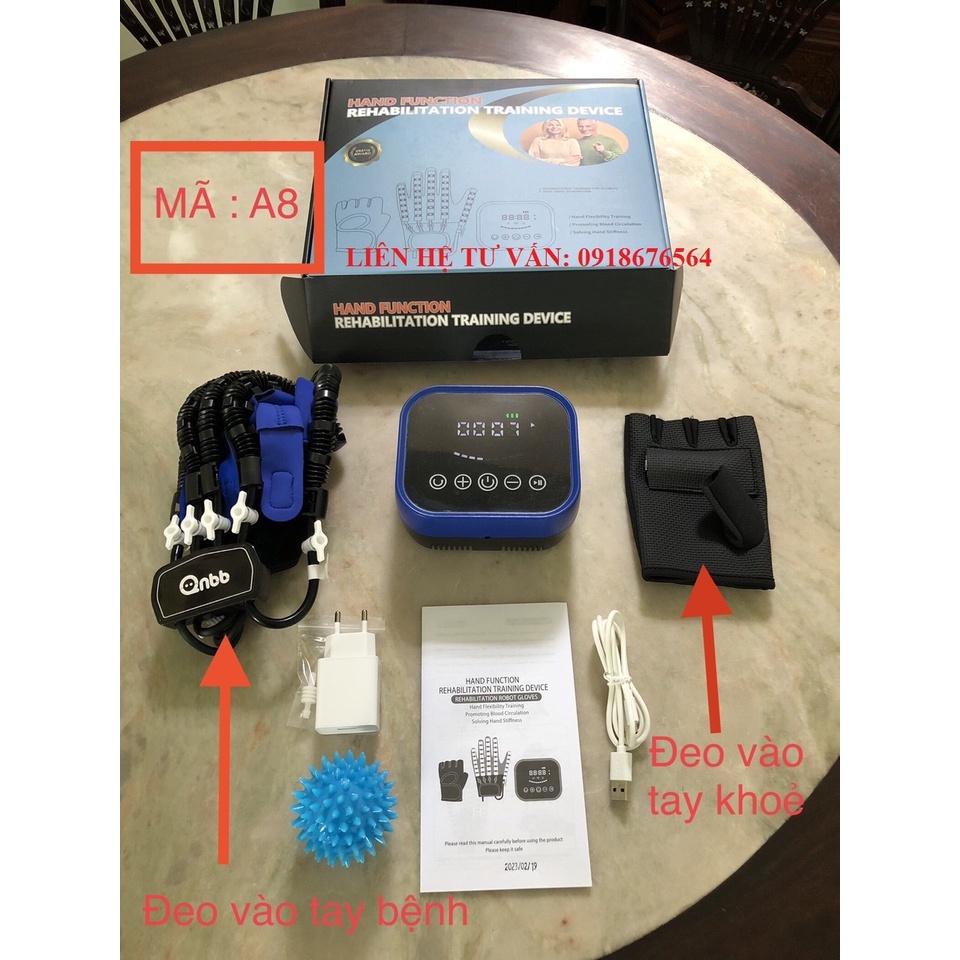 Máy tập tay hỗ trợ phục hồi chức năng bàn tay cho người bị tai biến, đột quỵ-MÃ A8