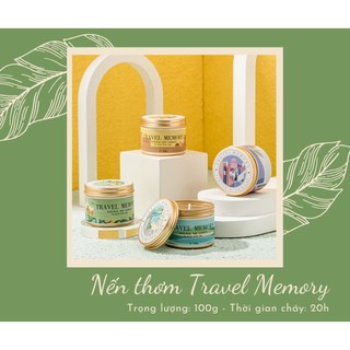 Nến thơm khử mùi thiên nhiên Byme, Nến thơm tinh dầu mùa hè Travel Memories, Nến thơm không khói thư giãn