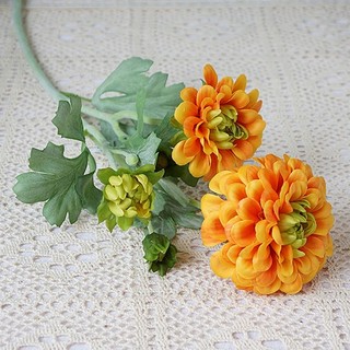 Hoa giả decor - hoa Thược Dược giả bằng lụa cao cấp phủ sáp COBONLA