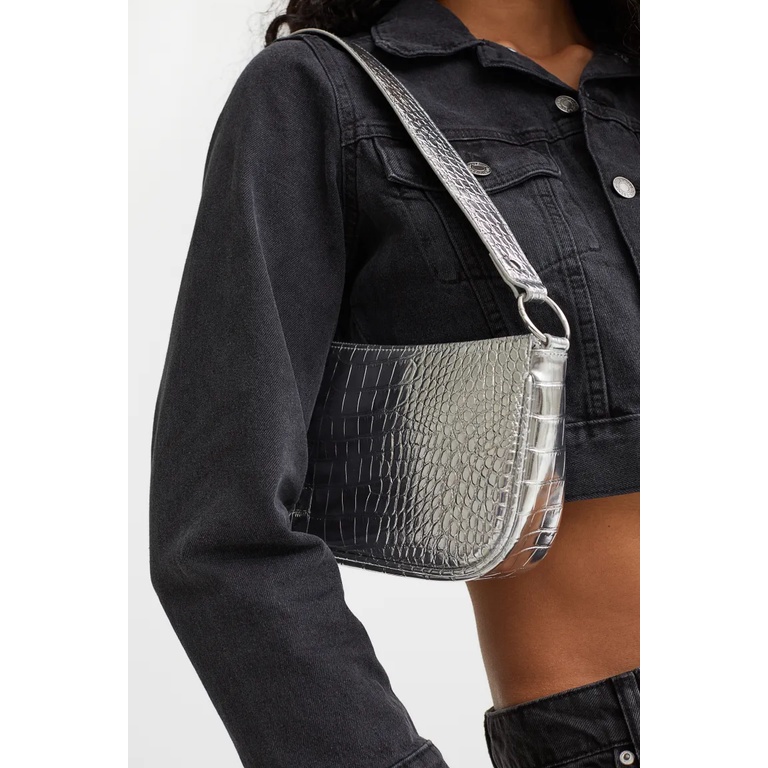 H&M Đức - Túi xách đeo basic cặp kẹp nách màu tím nâu sale auth new tag cao cấp chính hãng có sẵn 1037936011