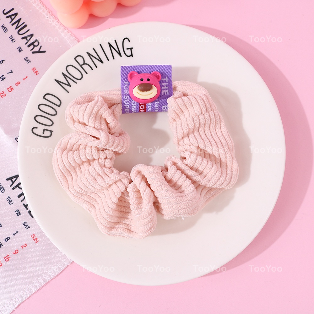 Cột tóc scrunchies gấu dâu lotso dễ thương cute TY0303