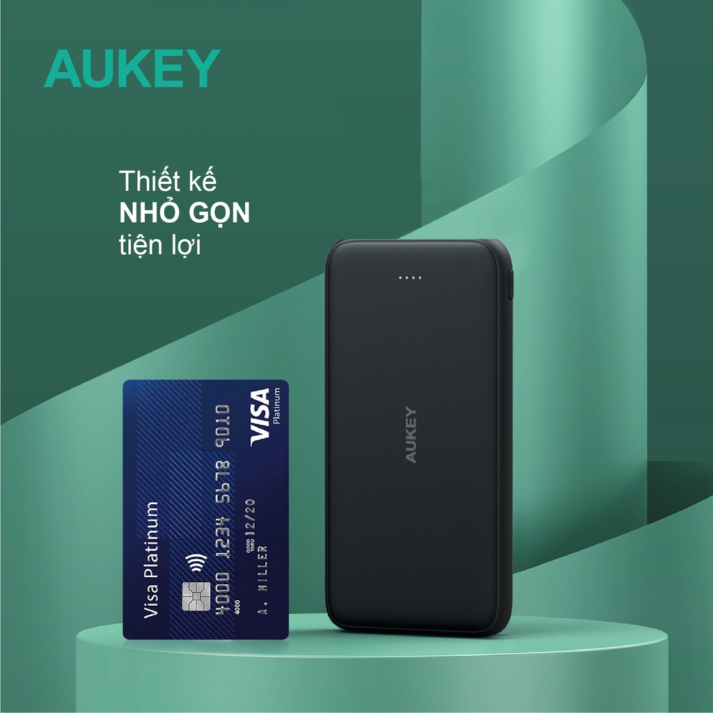 Pin sạc dự phòng Aukey Basix Slim PB-N99 10000mAh chống cháy nổ