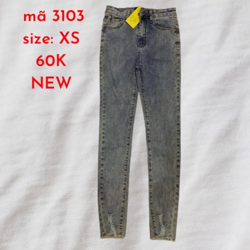 NEW quần dài jean bò thời trang nữ size XS Mã 3103