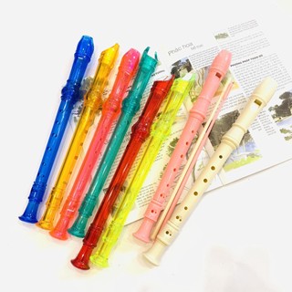 Sáo dọc học sinh 8 lỗ nhiều màu,sáo màu trong suốt đẹp mắt giá rẻ tặng kèm túi đựng