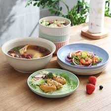 Đĩa lúa mạch đựng thức ăn an toàn cho sức khỏe