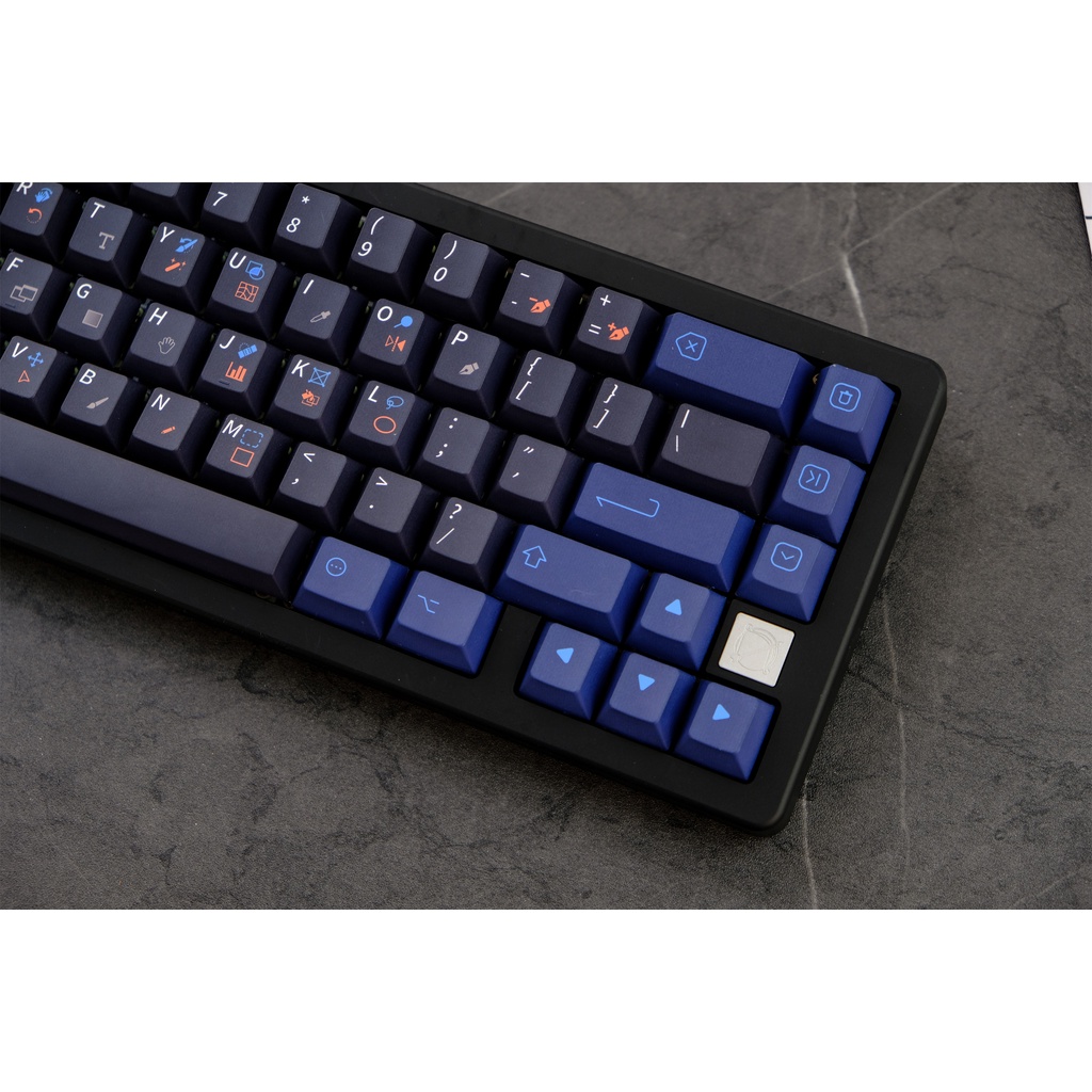 GMK Keycap PS, 129 Phím Keycaps PBT Cherry Profile Dye-SUB Cá Nhân Hóa GMK PHOTOSHOP Keycaps Cho Bàn Phím Cơ