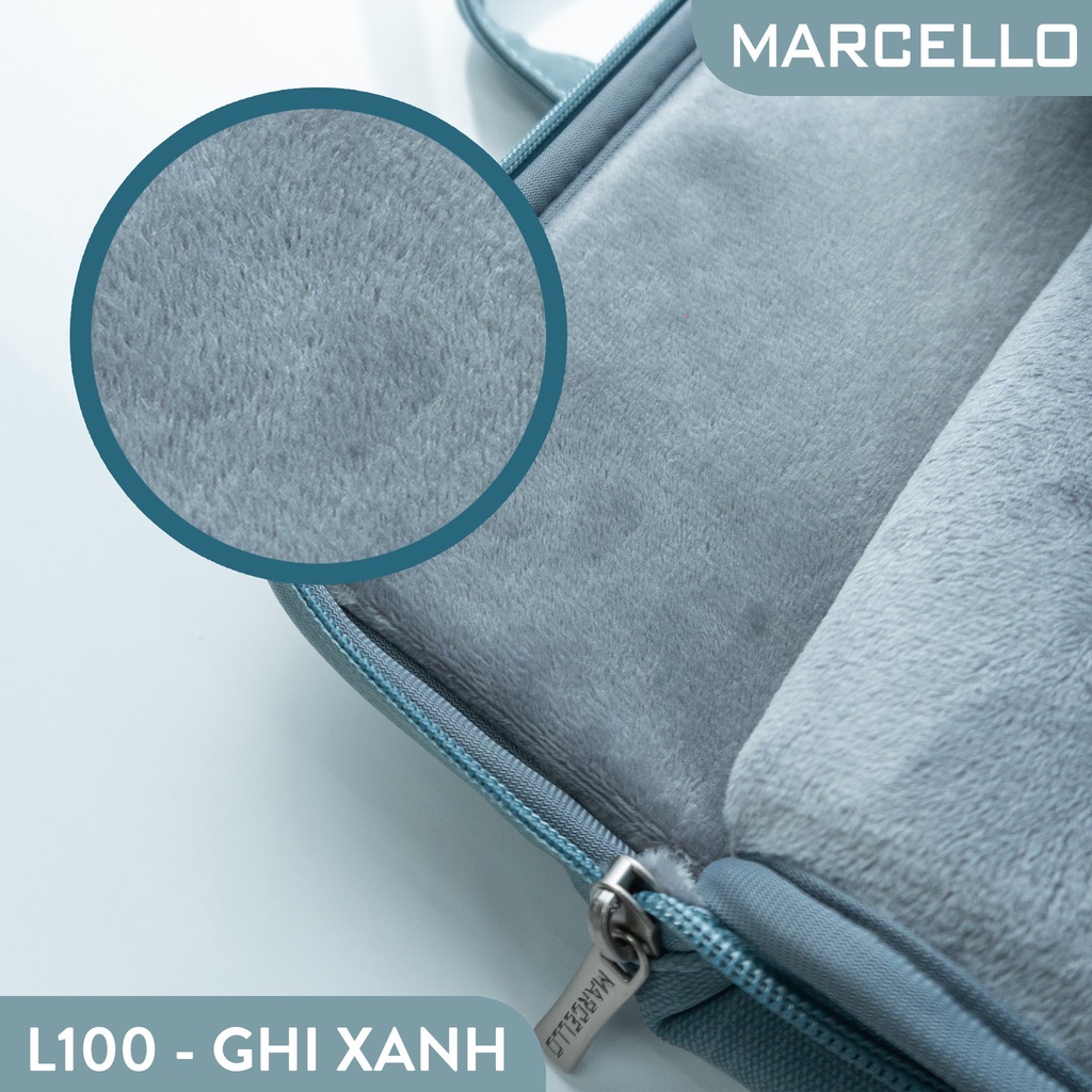 Balo chống sốc laptop, macbook MARCELLO L100 thời trang có quai xách kích thước 13inch, 15inch