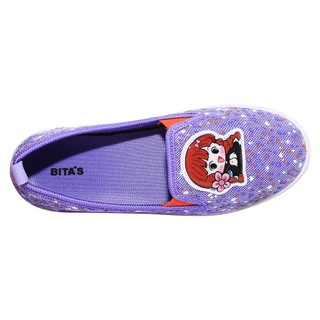 Giày lười bé gái Bita's GVBG.99 (Đen + Hồng phấn + Tím)