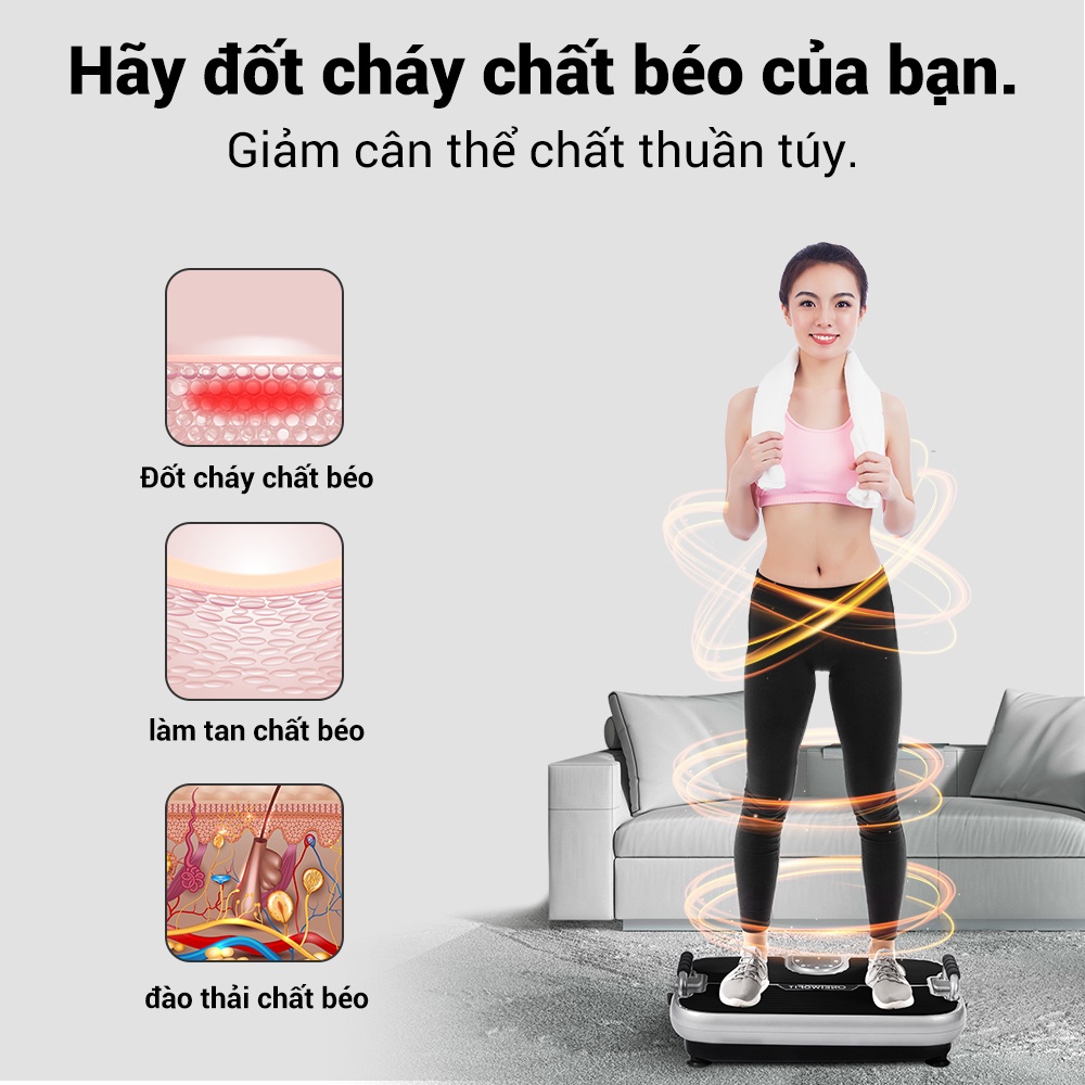 Máy Rung Thể Thao Onetwofit Đốt Cháy Mỡ Thừa Kết Nối Bluetooth OT295 OT0354