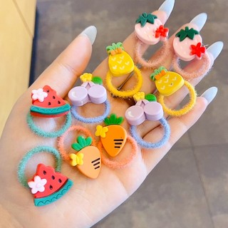 Set 10 Chun Buộc Tóc Gấu Thỏ Hoa Cho Bé