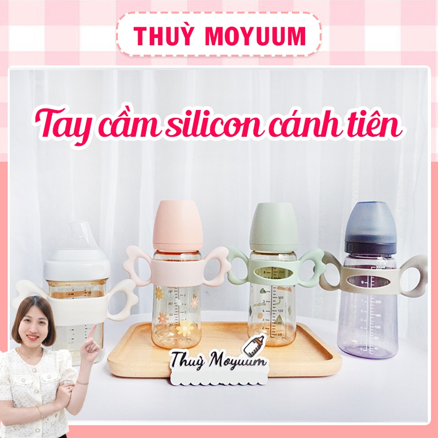 Tay cầm bình sữa silicon cánh tiên ( Lắp vào bình moyuum, upis...)