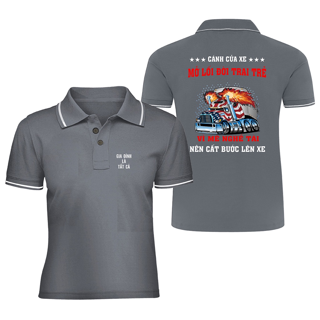 Áo Polo Đời Tài Xế Chất Liệu Poly Thái Thoáng Mát,Logo Mẫu Đa Dạng