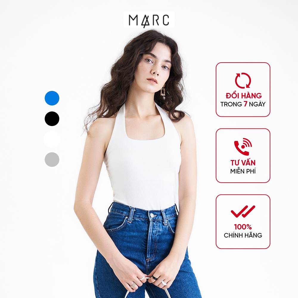 Áo thun nữ MARC FASHION cổ yếm form ôm trơn dày dặn không có nút sau FALH061822