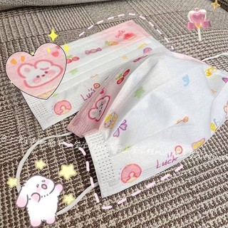 Khẩu trang thỏ gấu phối màu dễ thương phong cách hàn