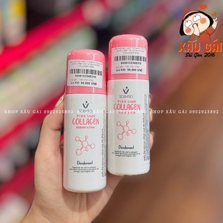 Lăn Khử Mùi Và Khô Thoáng Vùng Da Dưới Cánh Tay Beauty Buffet Scentio Pink Collagen 50ml