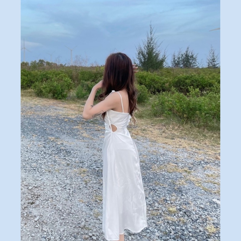 Đầm maxi 2 dây , đầm đi biển khoét eo ,đầm dự tiệc dáng dài siêu xinh PLD144 - SHOP PHƯƠNG LYNH