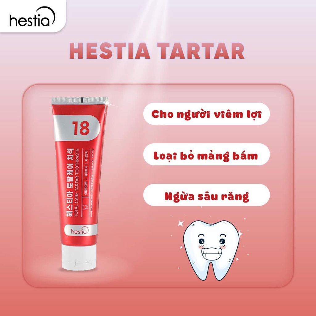 KEM ĐÁNH RĂNG HESTIA HÀN QUỐC 3 MÀU 3 TÁC DỤNG SIÊU HIỆU QUẢ