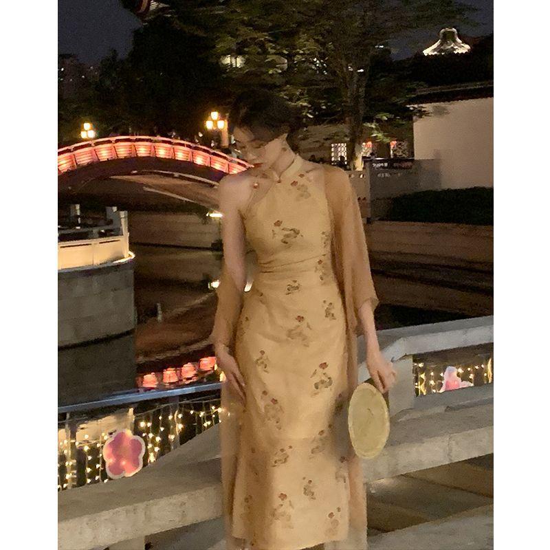 Đầm Sườn Xám Cách Tân Phong Cách Trung Hoa Cổ Điển Thời Trang Xuân Hè Cho Nữ se