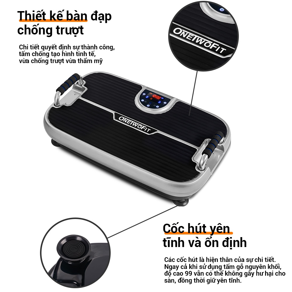 Máy Rung Thể Thao Onetwofit Đốt Cháy Mỡ Thừa Kết Nối Bluetooth OT295 OT0354