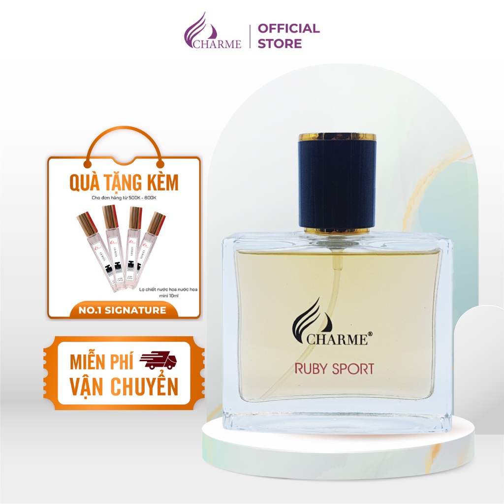 Nước hoa nam thơm lâu, Charme Ruby Sport, nam tính, năng động đầy cuốn hút, đúng chất quý ông, 50ml