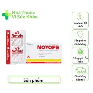 ✅ viên uống bổ sung sắt novofe bổ máu, cải thiện tình trạng thiếu máu hộp 30 viên