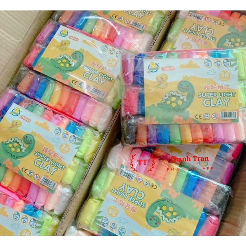 Đất Sét Tự Khô Nhật 12 Màu, 24 Màu, 36 Màu An Toàn Dành Cho Bé