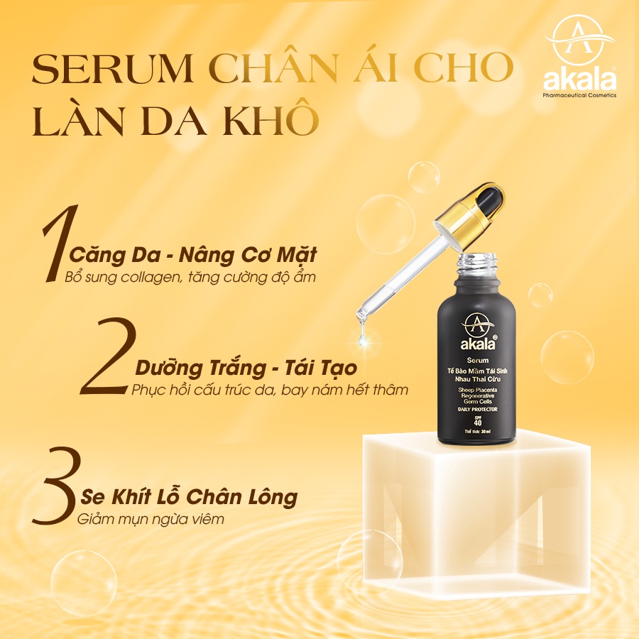 Serum Dưỡng Trắng - Tái Tạo - Căng Da - Nâng Cơ Mặt akala  30ml