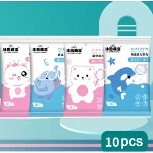 Bộ 10 Gói Khăn Giấy Ướt Lau Tay Chuyên Dùng Cho Bé
