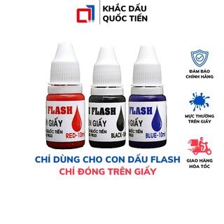  Mực Con Dấu Flash Đóng Trên Giấy Xanh Đen Đỏ Chỉ Dùng Cho Dấu Flash 10ml 
