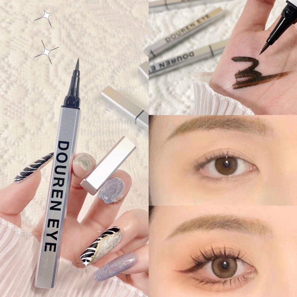 Bút kẻ mắt Douren siêu mảnh không lem không thấm nước chính hãng
