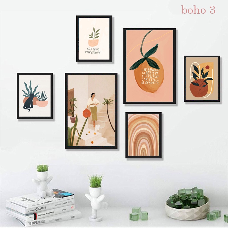 Set 6 tranh treo tường Tropical đã có khung